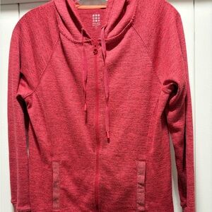 Title Nine Full Zip Red Hoodie Running Athletic Tennis Womens Size Small